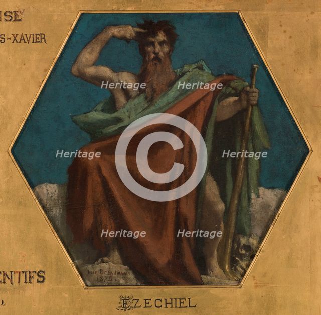 Esquisse pour l'église Saint François Xavier : Ezéchiel, 1875. Creator: Jules Elie Delaunay.