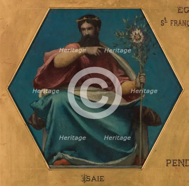 Esquisse pour l'église Saint François Xavier : Isaïe, 1875. Creator: Jules Elie Delaunay.