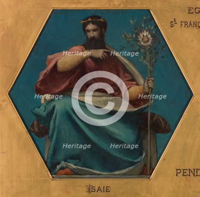 Esquisse pour l'église Saint François Xavier : Isaïe, 1875. Creator: Jules Elie Delaunay.
