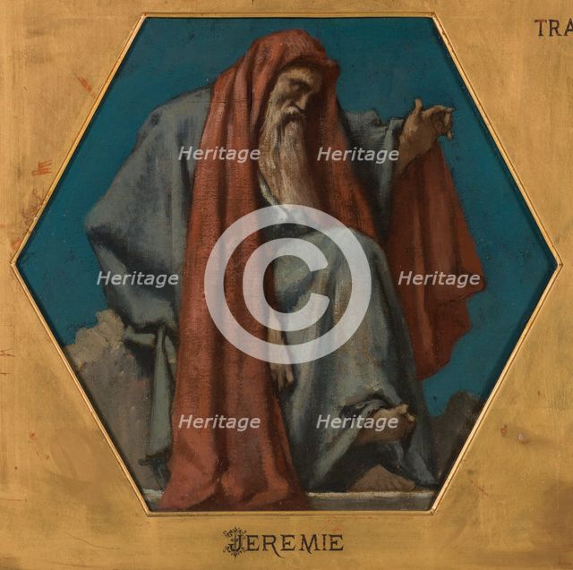 Esquisse pour l'église Saint François Xavier : Jérémie, c.1875. Creator: Jules Elie Delaunay.