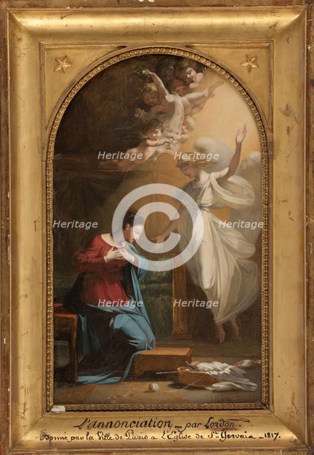 Esquisse pour l'église Saint-Gervais : L'Annonciation, c.1817. Creator: Pierre-Jérôme Lordon.