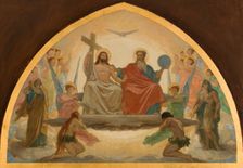 Esquisse pour l'église Saint-Gervais : La Vierge intercédant près de Jésus pour les..., c.1869-1871. Creator: Armand Felix Marie Jobbe-Duval