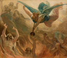 Esquisse pour l'église Saint-Gervais : La Vierge intercédant près de Jésus pour les..., c.1869-1871. Creator: Armand Felix Marie Jobbe-Duval