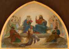 Esquisse pour l'église Saint-Gervais : La Vierge intercédant près de Jésus pour les..., c.1869-1871. Creator: Armand Felix Marie Jobbe-Duval