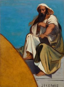 Esquisse pour l'église Saint-Jacques-Saint-Christophe de la Villette : Jérémie, c.1843. Creator: Jean-François Brémond
