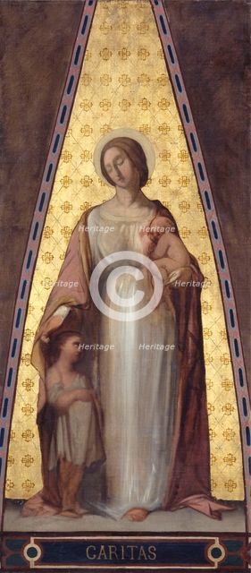 Esquisse pour l'église Saint-Jacques-Saint-Christophe de la Villette : La Charité, c.1843. Creator: Jean-François Brémond.