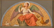 Esquisse pour l'église Saint-Joseph : L'Ange de douceur et de chasteté - Apothéose..., 1870. Creator: Jean-Paul-Etienne Balze