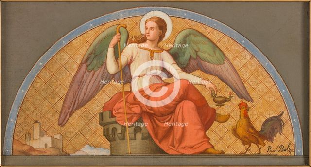 Esquisse pour l'église Saint-Joseph : L'Ange de douceur et de chasteté - Apothéose..., 1870. Creator: Jean-Paul-Etienne Balze.