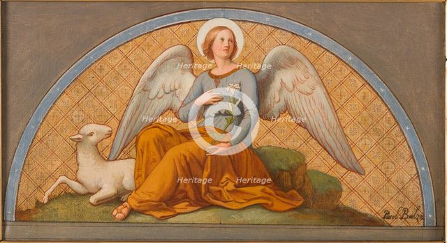 Esquisse pour l'église Saint-Joseph : L'Ange de douceur et de chasteté - Apothéose..., 1870. Creator: Jean-Paul-Etienne Balze.