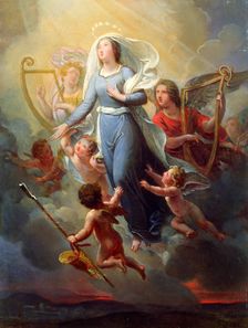 Esquisse pour l'église Saint-Laurent : L'apothéose de sainte Geneviève, c.1827. Creator: Joseph-Ferdinand Lancrenon