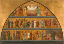 Esquisse pour l'église Saint-Laurent : La vie de Saint-Laurent, 1870. Creator: Jean-Paul-Etienne Balze
