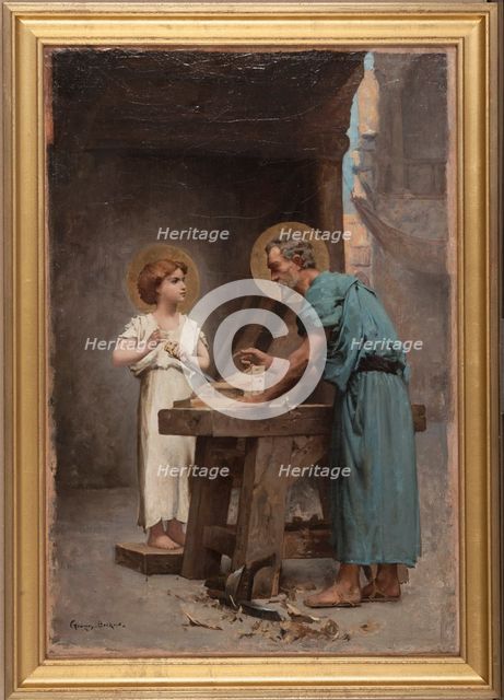 Esquisse pour l'église Saint-Louis-d'Antin : Saint Joseph protecteur de l'enfance de Jésus, 1874. Creator: Georges Becker.