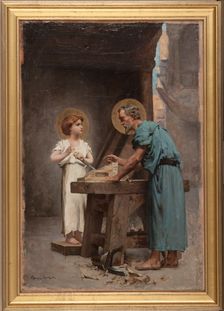 Esquisse pour l'église Saint-Louis-d'Antin : Saint Joseph protecteur de l'enfance de Jésus, 1874. Creator: Georges Becker
