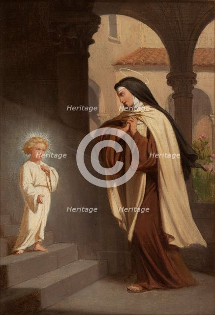 Esquisse pour l'église Saint-Louis-en-l'Ile : Jésus apparait à sainte Thérèse, 1866. Creator: Charles Emile Hippolyte Lecomte-Vernet.