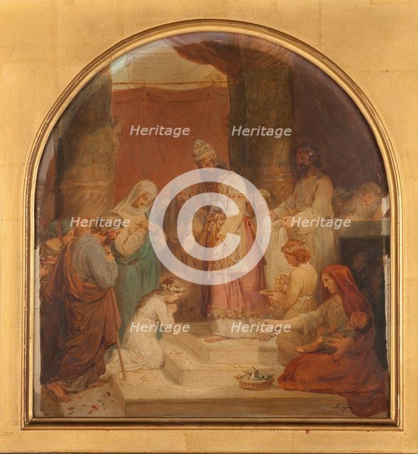 Esquisse pour l'église Saint-Nicolas-du-Chardonnet : La Présentation de la Vierge au Temple, 1857. Creator: Nicolas-Louis-François Gosse.