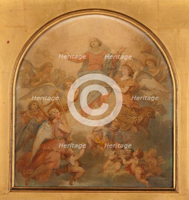 Esquisse pour l'église Saint-Nicolas-du-Chardonnet : La Vierge Triomphante, 1857. Creator: Nicolas-Louis-François Gosse.