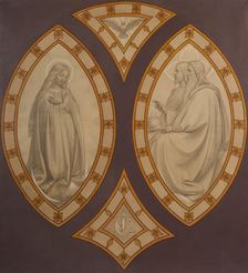 Esquisse pour l'église Saint-Séverin : La Vierge devant la Trinité. Creator: Joseph Félon