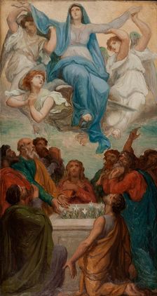 Esquisse pour l'église Saint-Sulpice : L'Assomption de la Vierge, 1869. Creator: Emile Jean Baptiste Philippe Bin