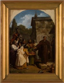 Esquisse pour l'église Saint-Sulpice : Saint Fiacre refusant la couronne d'Ecosse, 1818. Creator: François-Louis Dejuinne