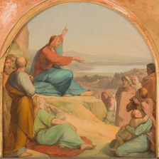 Esquisse pour l'église Sainte-Elisabeth : Le Sermon sur la montagne, 1849. Creator: Auguste Hesse