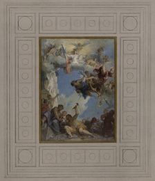 Esquisse pour l'escalier d'honneur de la mairie de Pantin : Le Travail sous l'égide..., 1886. Creator: Henri Leopold Levy