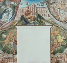 Esquisse pour l'escalier d'honneur de la mairie du 13ème arrondissement de Paris..., 1933. Creator: René Baucher