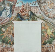 Esquisse pour l'escalier d'honneur de la mairie du 13ème arrondissement de Paris..., 1933. Creator: René Baucher