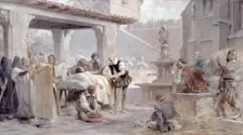 Esquisse pour l'escalier de la Sorbonne : Ambroise Paré au siège de Metz, c.1888. Creator: Theobald Chartran
