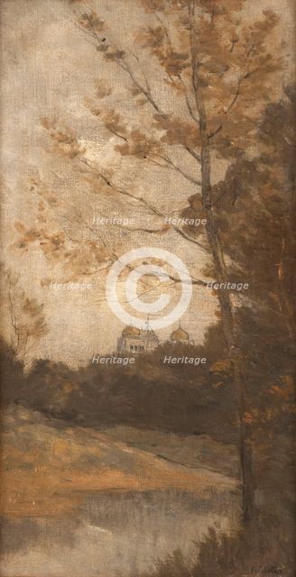 Esquisse pour l'escalier des fêtes de l'Hôtel de Ville de Paris : Le parc Montsouris, c.1888 - 1892. Creator: Auguste Emmanuel Pointelin.