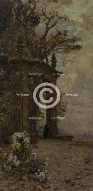 Esquisse pour l'escalier des fêtes de l'Hôtel de Ville de Paris : Un coin du vieux Passy, c.1892. Creator: Armand Charnay.
