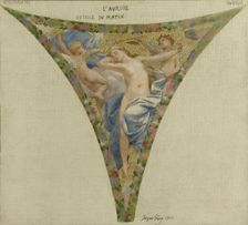 Esquisse pour l'escalier des fêtes de l'Hôtel de Ville - L'Aurore, 1901. Creator: Joseph Blanc