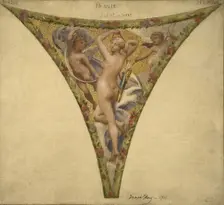 Esquisse pour l'escalier des fêtes de l'Hôtel de Ville : La Nuit, Nivôse - Germinal, 1901. Creator: Joseph Blanc