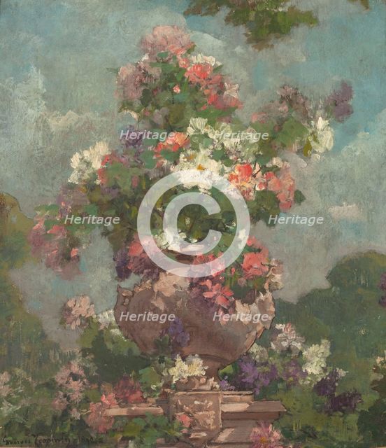 Esquisse pour l'Hôtel de Ville de Paris : Fleurs, 1892. Creator: Georges Jeannin.