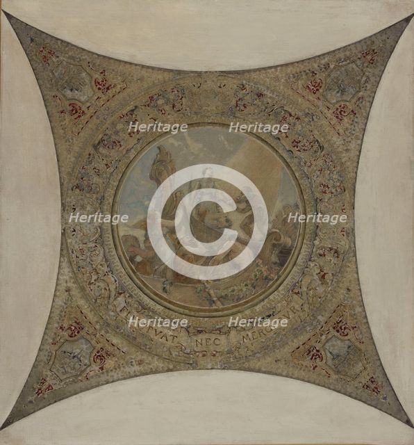 Esquisse pour l'Hôtel de Ville de Paris (galerie Lobau) : Fluctuat Nec Mergitur, 1890. Creator: Hector d' Espouy.