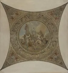 Esquisse pour l'Hôtel de Ville de Paris (galerie Lobau) : Fluctuat Nec Mergitur, 1890. Creator: Hector d Espouy