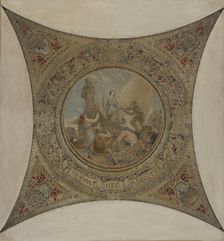 Esquisse pour l'Hôtel de Ville de Paris (galerie Lobau) : Fluctuat Nec Mergitur, 1890. Creator: Hector d Espouy