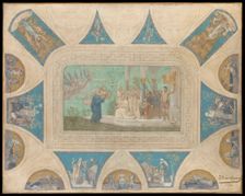 Esquisse pour l'Hôtel de Ville de Paris : Hommage de la Ville de Paris à Victor Hugo, 1894. Creator: Pierre Puvis de Chavannes