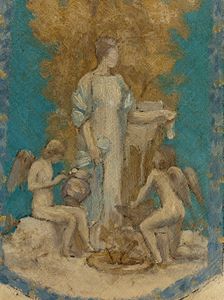 Esquisse pour l'Hôtel de Ville de Paris : Hommage de la Ville de Paris à Victor Hugo, 1894. Creator: Pierre Puvis de Chavannes