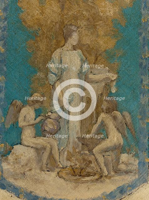 Esquisse pour l'Hôtel de Ville de Paris : Hommage de la Ville de Paris à Victor Hugo, 1894. Creator: Pierre Puvis de Chavannes.