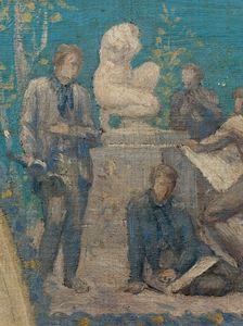 Esquisse pour l'Hôtel de Ville de Paris : Hommage de la Ville de Paris à Victor Hugo, 1894. Creator: Pierre Puvis de Chavannes