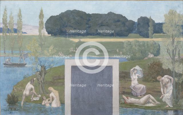 Esquisse pour l'Hôtel de Ville de Paris : l'été, 1891. Creator: Pierre Puvis de Chavannes.