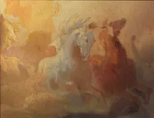 Esquisse pour l'Hôtel de Ville de Paris : Le char du soleil, c.1851. Creator: Léon Cogniet
