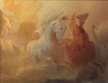 Esquisse pour l'Hôtel de Ville de Paris : Le char du soleil, c.1851. Creator: Léon Cogniet