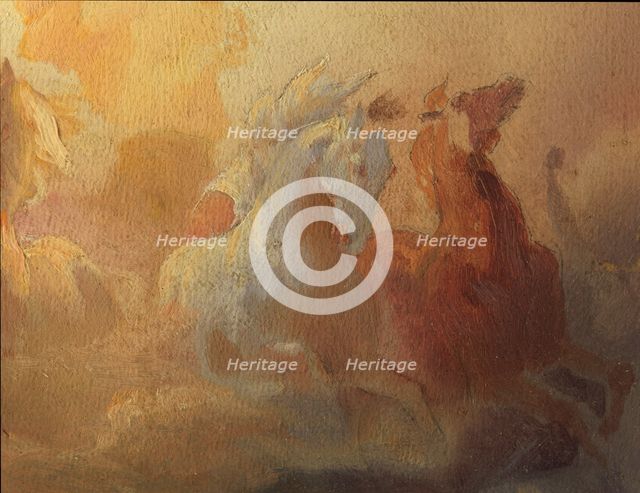 Esquisse pour l'Hôtel de Ville de Paris : Le char du soleil, c.1851. Creator: Léon Cogniet.