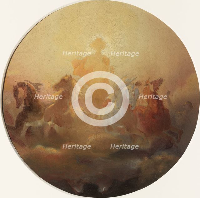 Esquisse pour l'Hôtel de Ville de Paris : Le char du soleil, c.1851. Creator: Léon Cogniet.