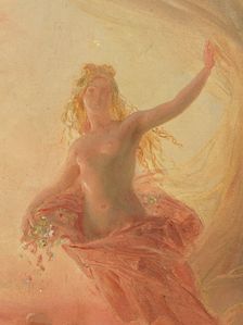 Esquisse pour l'Hôtel de Ville de Paris : Le jour écartant les voiles de la nuit, c.1851. Creator: Léon Cogniet
