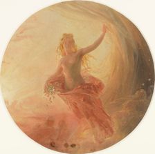 Esquisse pour l'Hôtel de Ville de Paris : Le jour écartant les voiles de la nuit, c.1851. Creator: Léon Cogniet