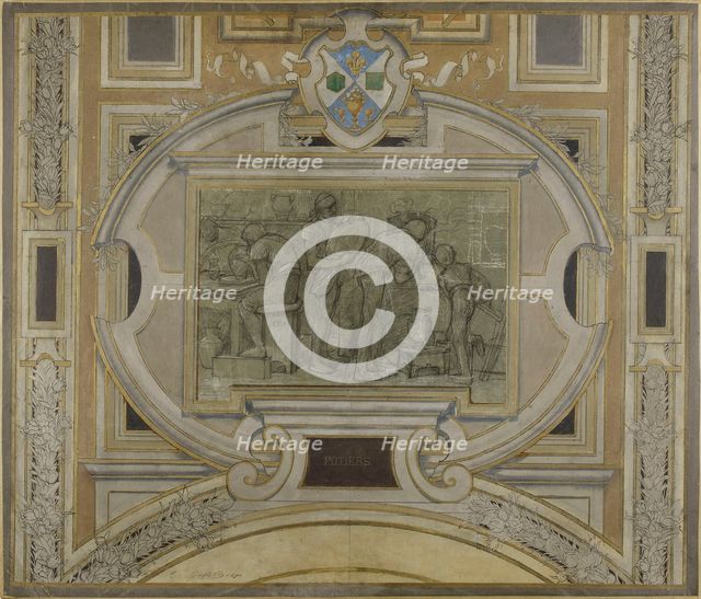 Esquisse pour la voute de la galerie des Métiers de l'Hôtel de Ville : Potiers, 1890. Creator: Pierre Victor Galland.