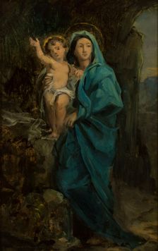 Esquisse pour la chapelle de Bois-Colombes : La Vierge et l'enfant Jésus, c.1876. Creator: Francisque Desportes