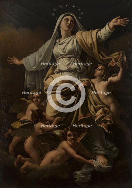 Esquisse pour la chapelle du lycée Louis-le-Grand : L'Assomption de la Vierge, c.1828. Creator: Alexandre-Charles Guillemot.